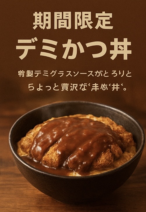 期間限定メニューのお知らせ