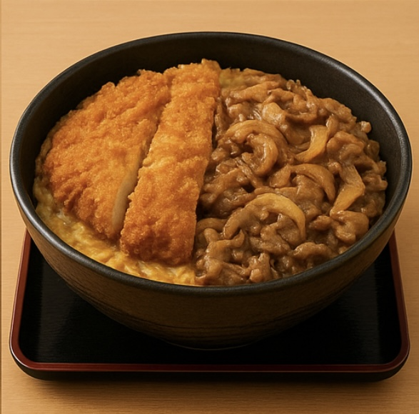 牛丼ハーフかつ丼